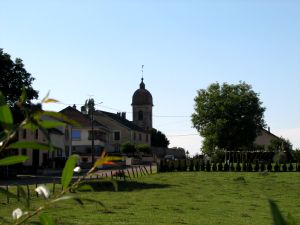 Vue d'ensemble du village d'Abelcourt, en Haute-Sa&ocirc;ne - r&eacute;gion Franche-Comt&eacute;